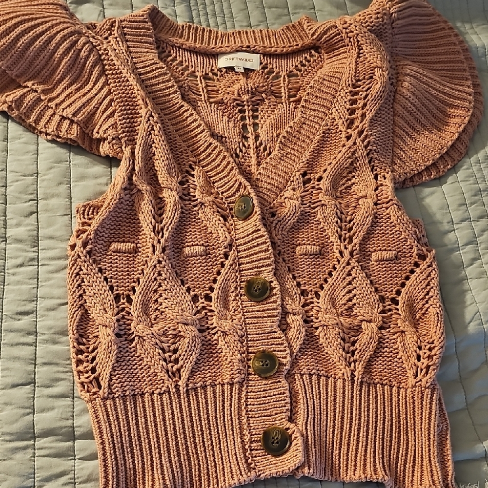 Pink Knit Sweater Vest